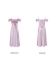 Glazed Purple Satin Dress