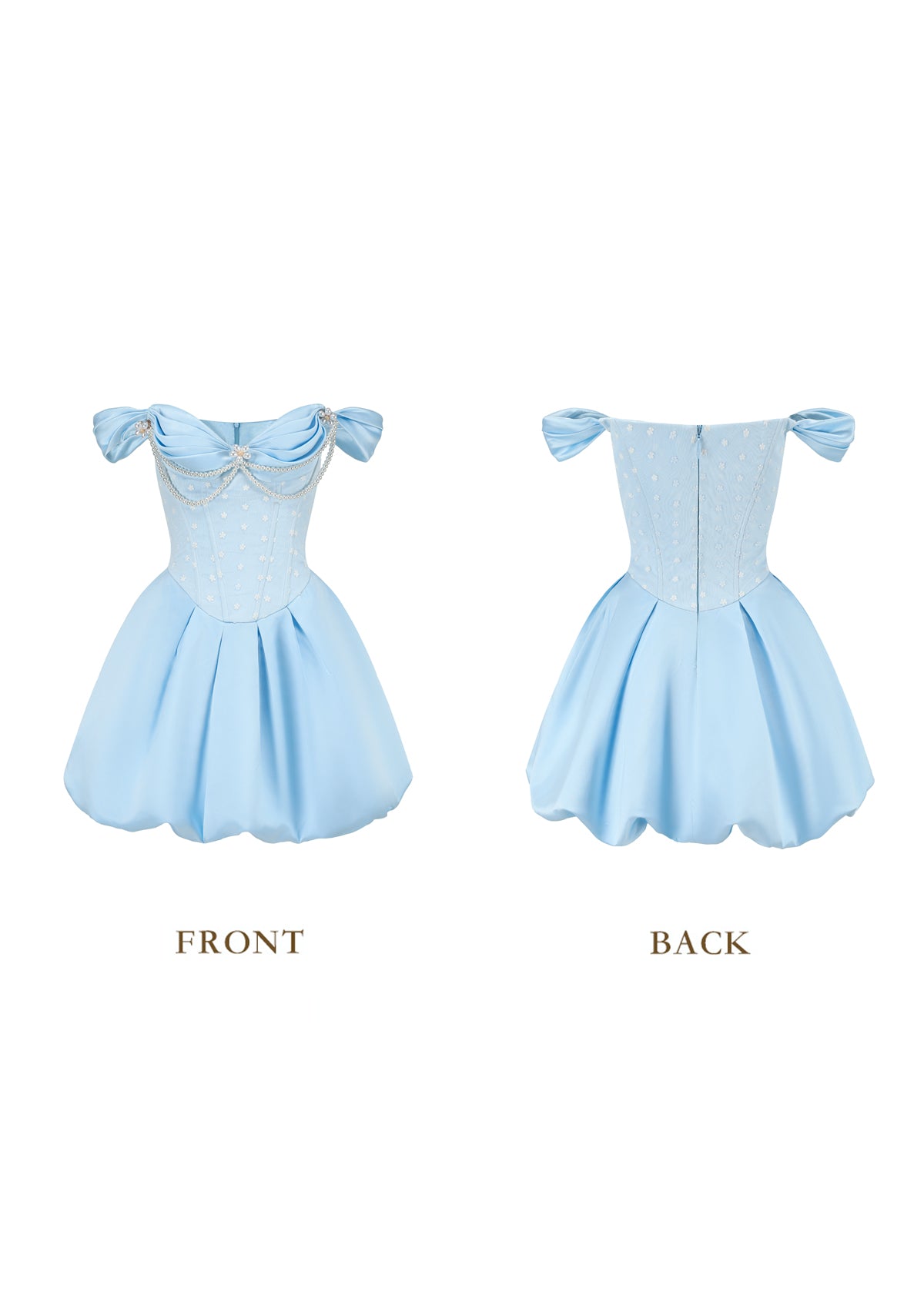Blue Bud Corset Dress