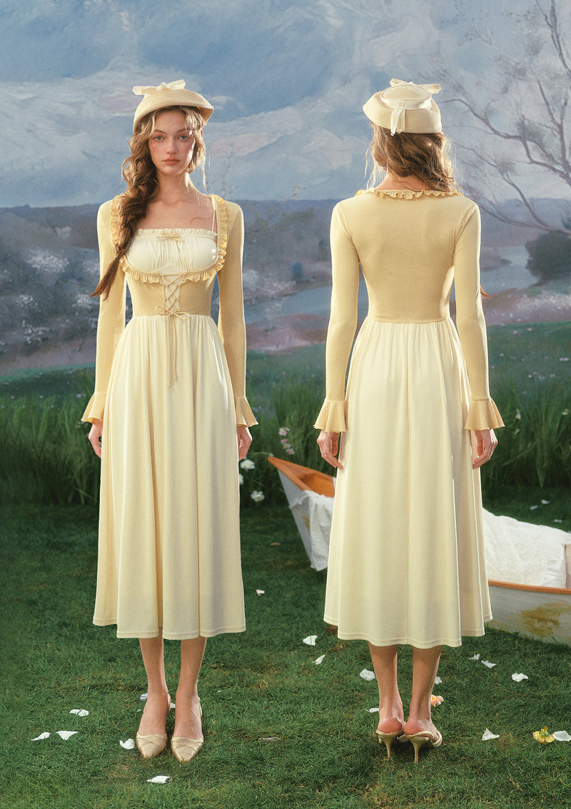 Pretty Butter Dress in Stock / L