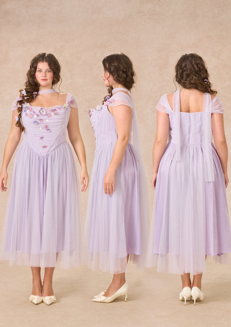 iris purple bridesmaid dresses Curve&Plus Ode to Purple Iris Dress In-stock / 1XL