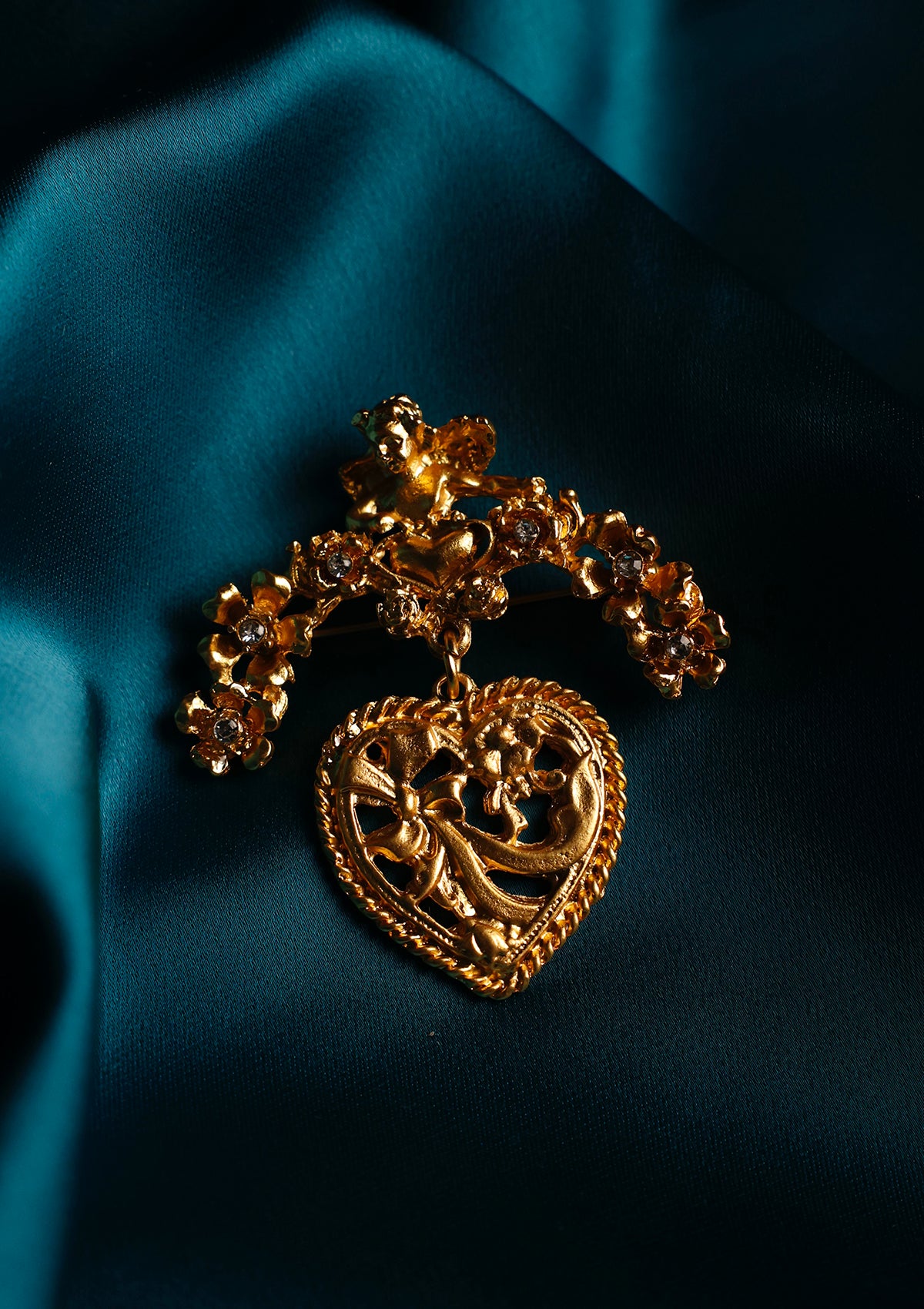 Heart Cupid Brooch