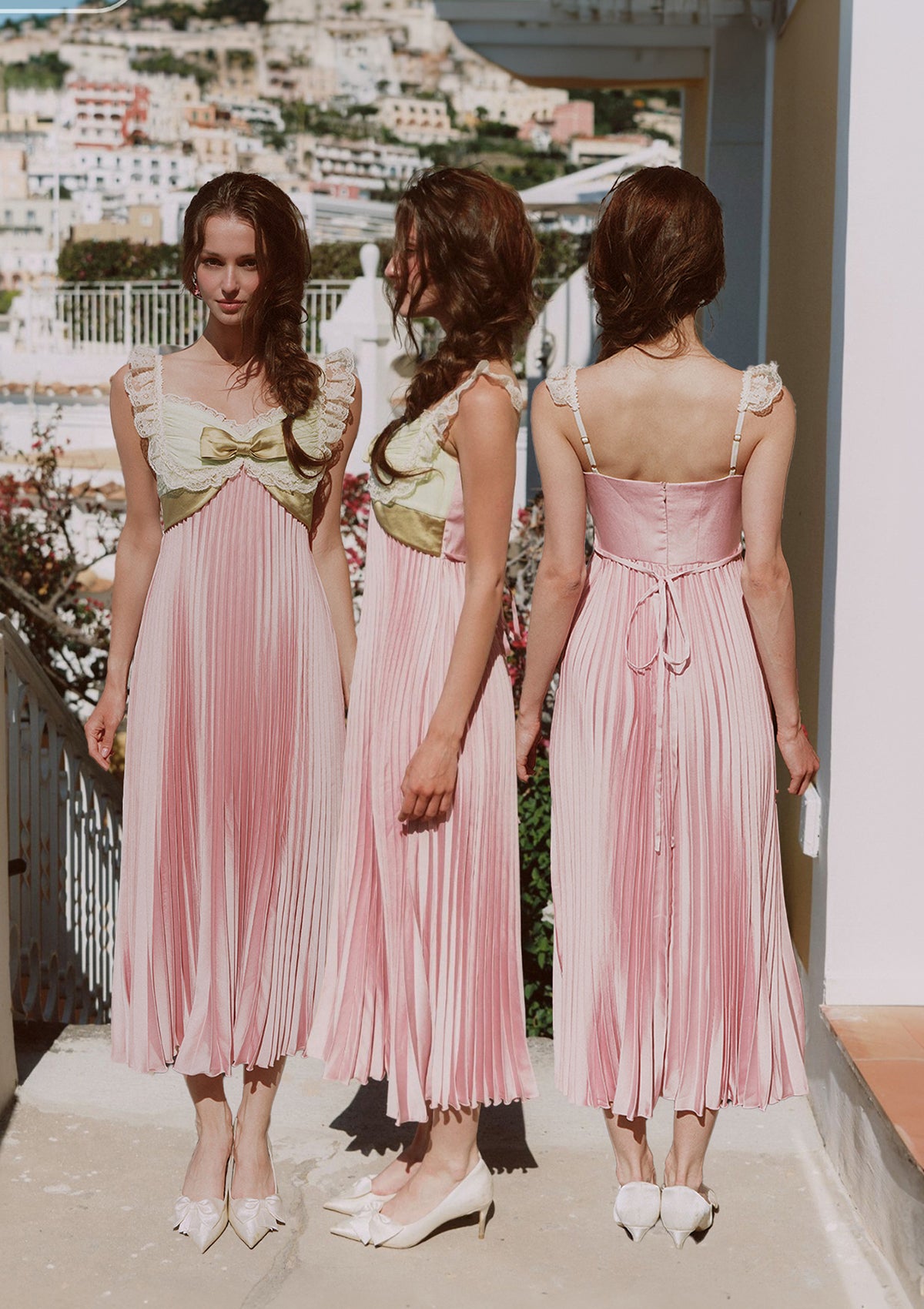 match made in heaven lace pleated ruffle dress Whimsical Sunlit Blush ruffle sleeves The soft draped bodice Sherri Hill Prom Dresses Color:Slate Blue