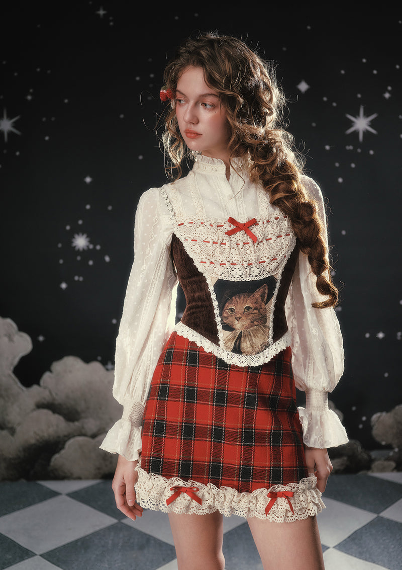Puppet Cat Noel Skirt