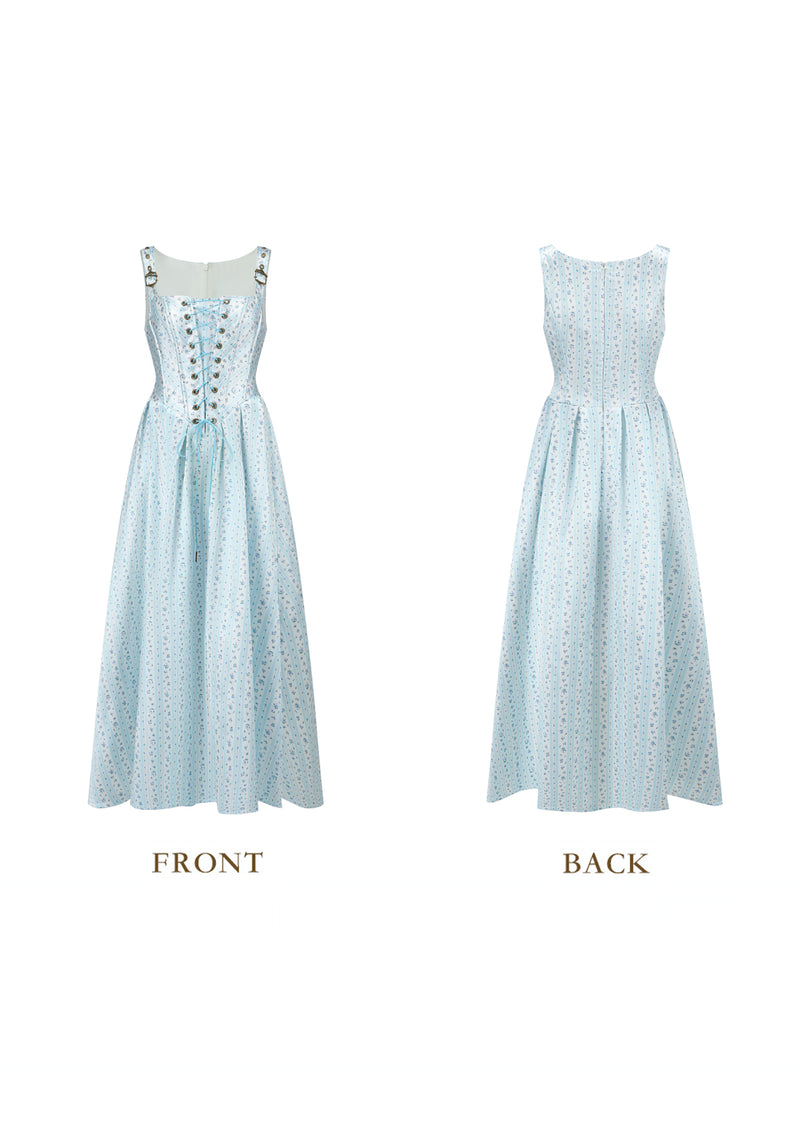 Afternoon Sweet Tea Dress (Blue) In-stock / XS