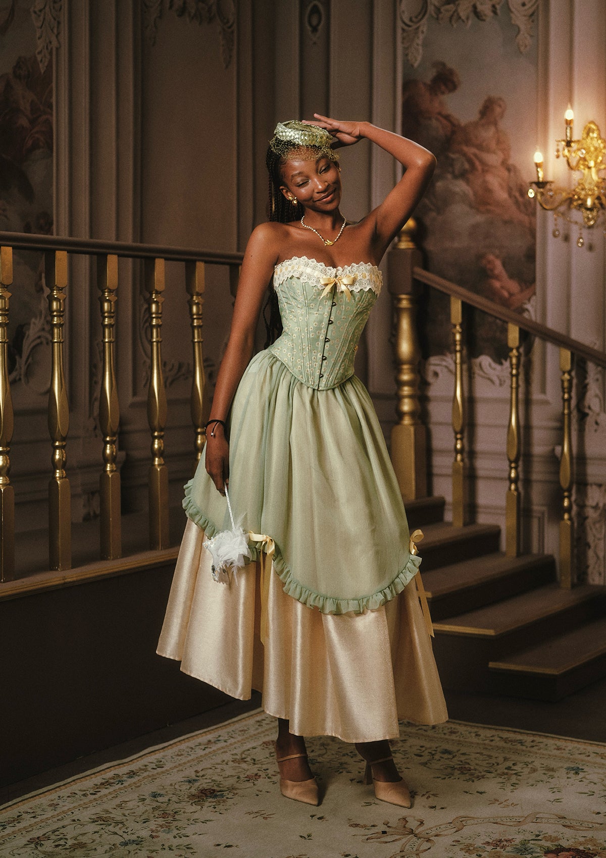 corset dress princess Ashley In-stock / L OCT25MSRP Our KissProm Princess A Vintage Bridesmaid Dresses | Size:15 1/2 x 33