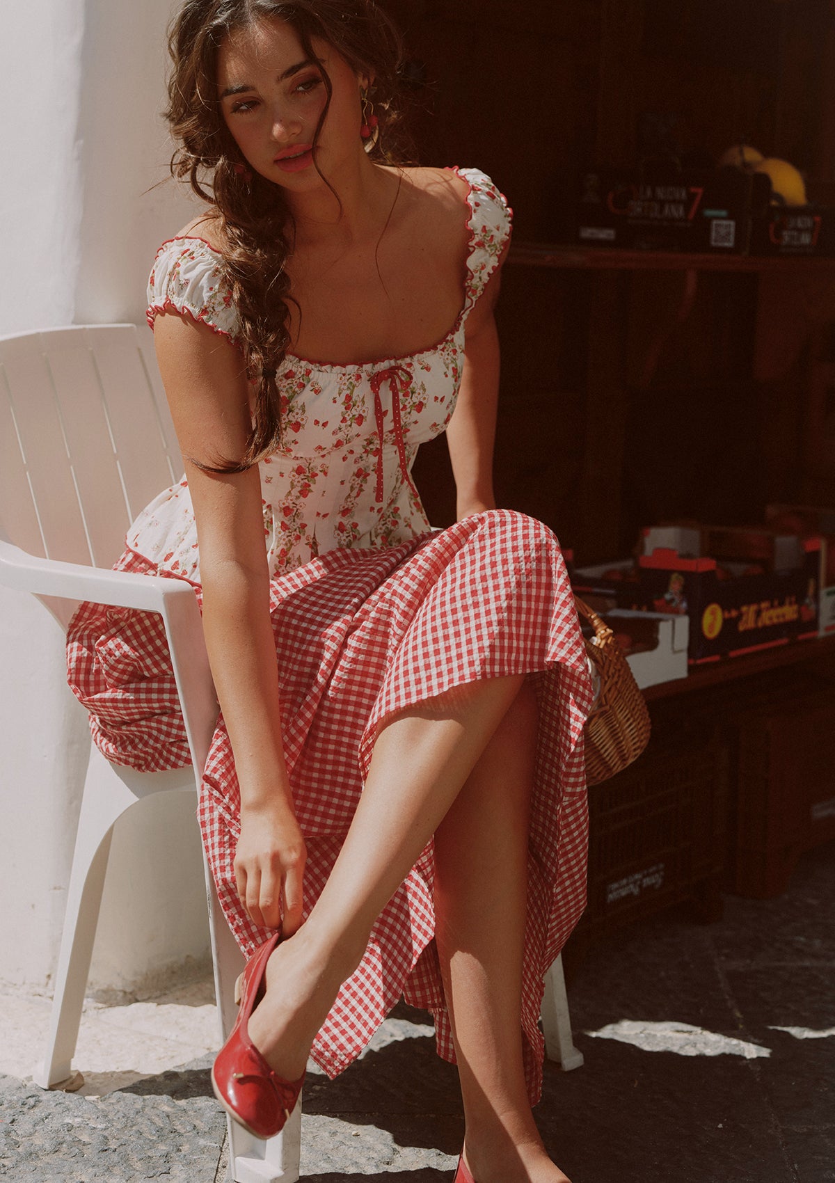 Lacemade Wildberry Picnic 100% cotton blouse