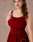 Curve&Plus Pan's Cocktail Knit Dress（Red）