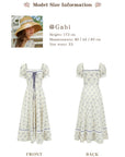 Lacemade "Petrea Volubilis" Dress - Front and back view of blue floral midi
