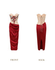 Erdbeer-Pinot-Noir-Korsettkleid