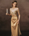Candlelight Golden Butterfly Dress