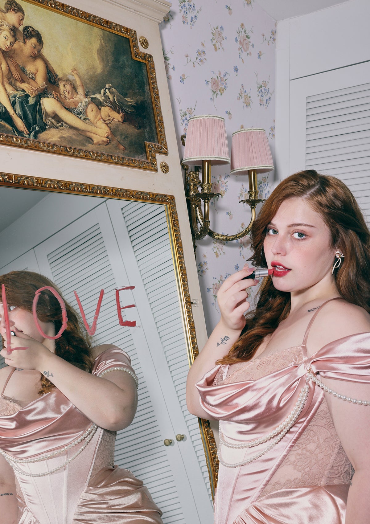 Muse Baroque Pink Corset Dress | Plus Size