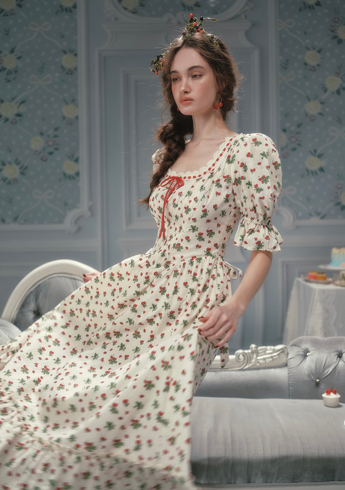 Wild Strawberry Paradise  Dress