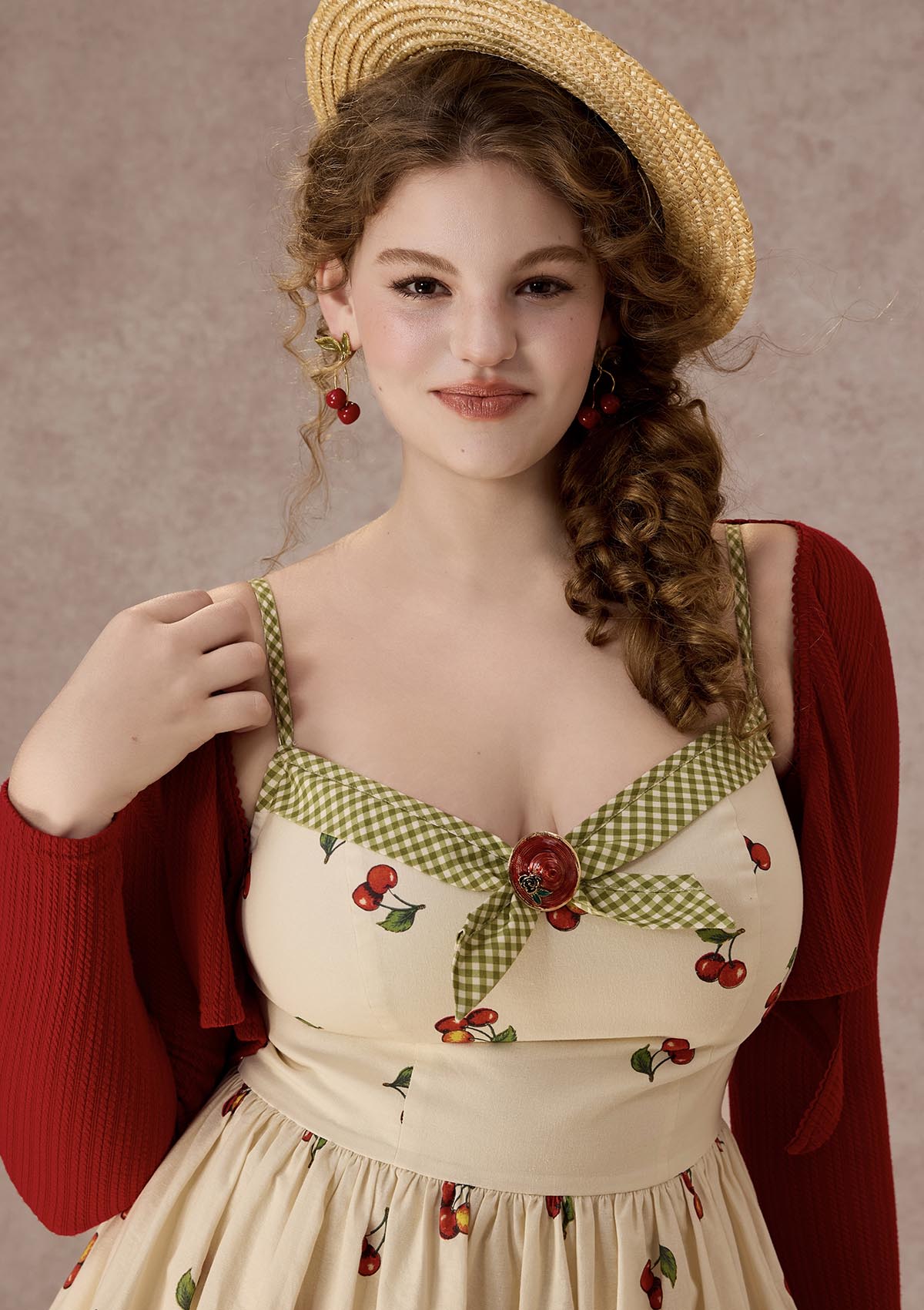 Curve&Plus Wild Cherry Dress（Short）