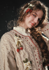 Strawberry Mont Blanc Knit Hair Clip