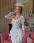 (Long-length)White Feather Looking-Glass Gown