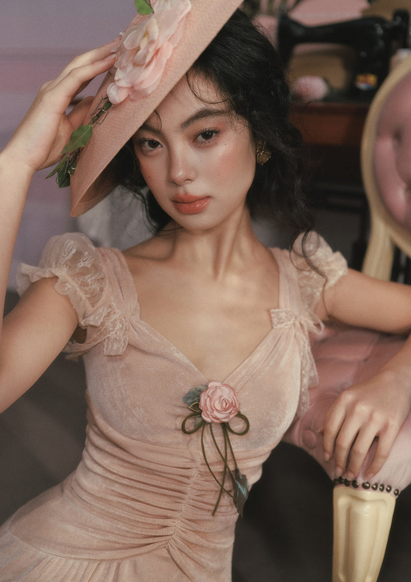 socialite dress lace Rose Socialite Dress L