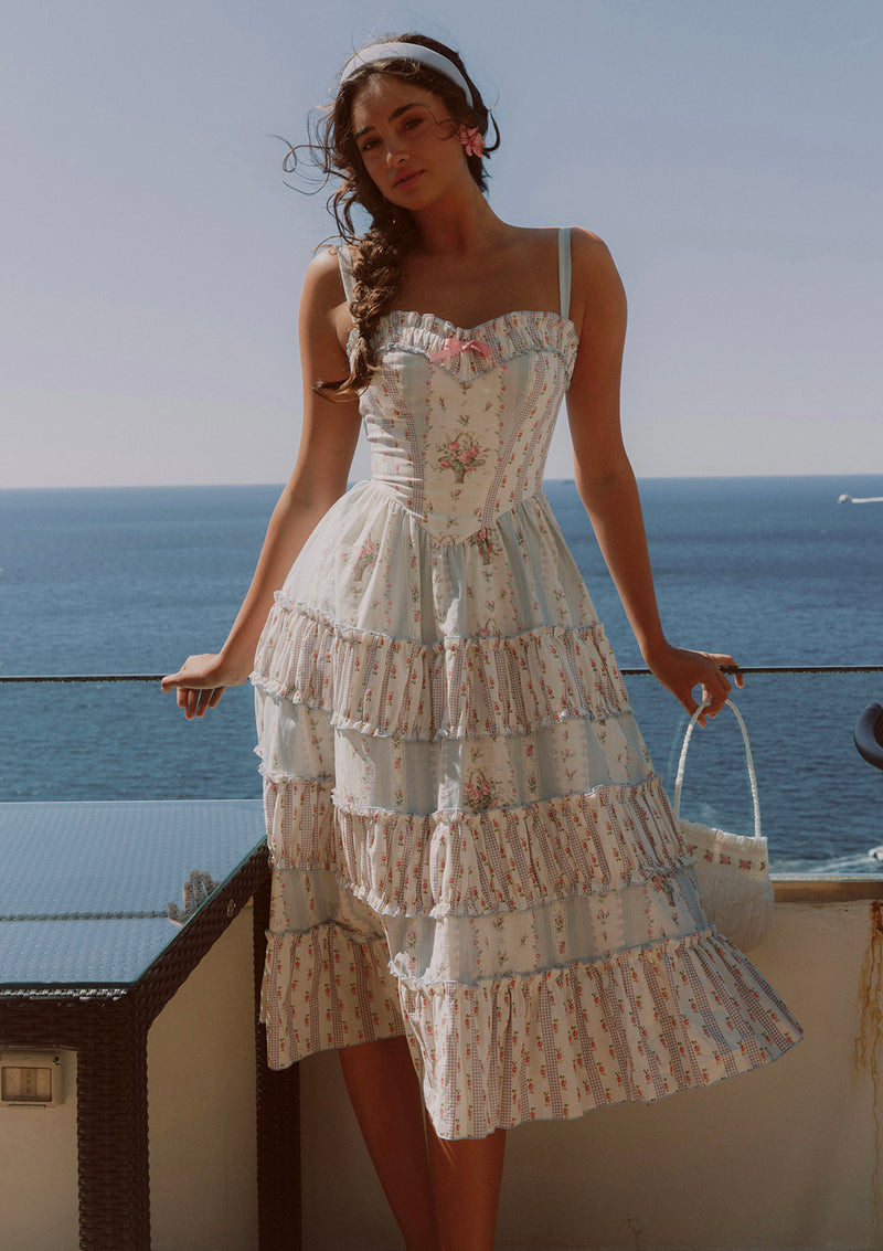 Girl in Blue Wind Dress | LaceMade