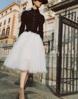 Rose Cape Blouse - Raven