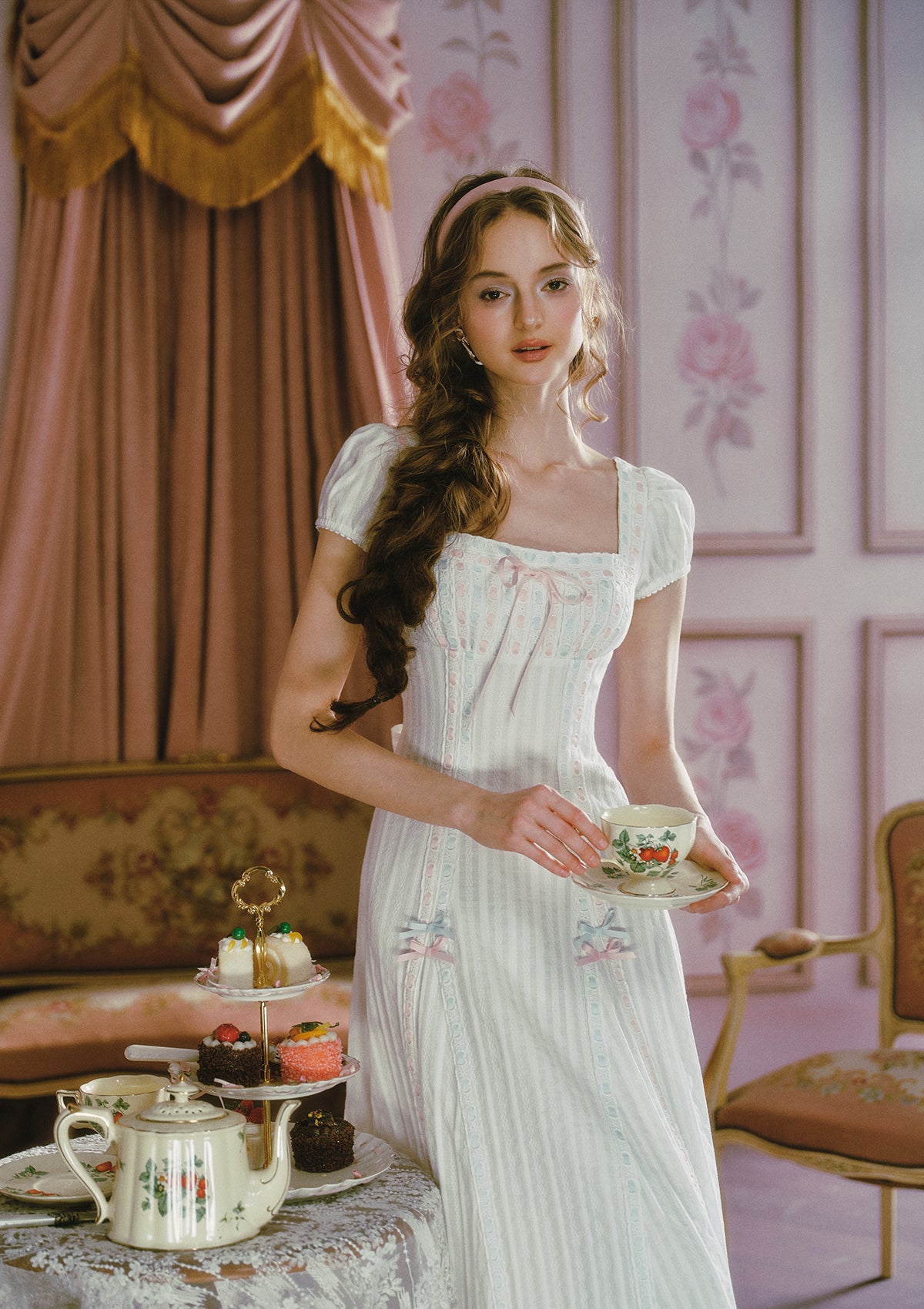 ice cream dress Frost Shave (Long) In-stock / XS Blue Dress Gold Dress Euro Summer 2023 Size:L-Order Processing Time Refer to Description Page Kawaii Ice Cream Cone