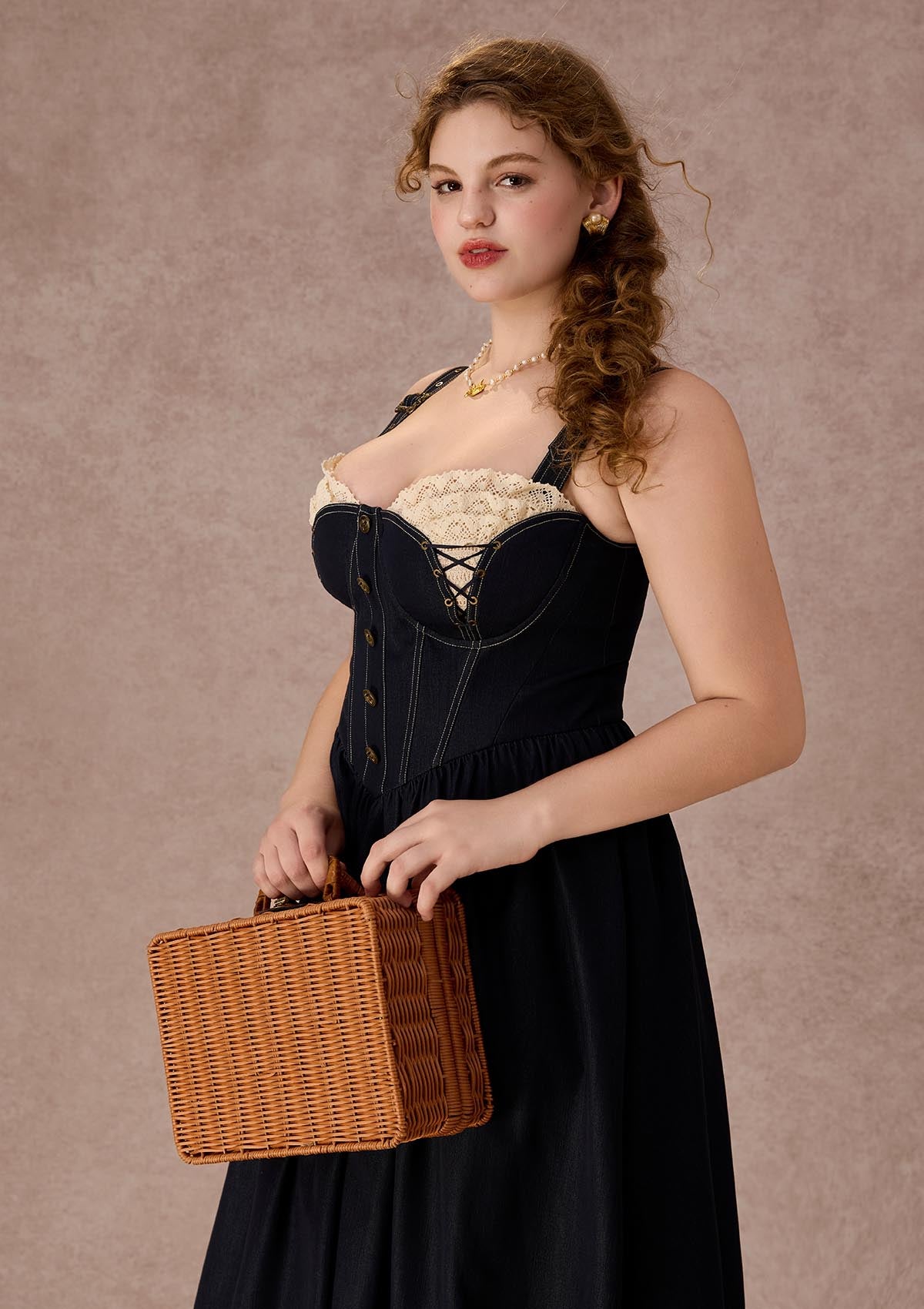 Curve&Plus Berry Buccaneer Dress(Long)