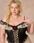 Curve&Plus Midnight Crimson Rose Corset Dress