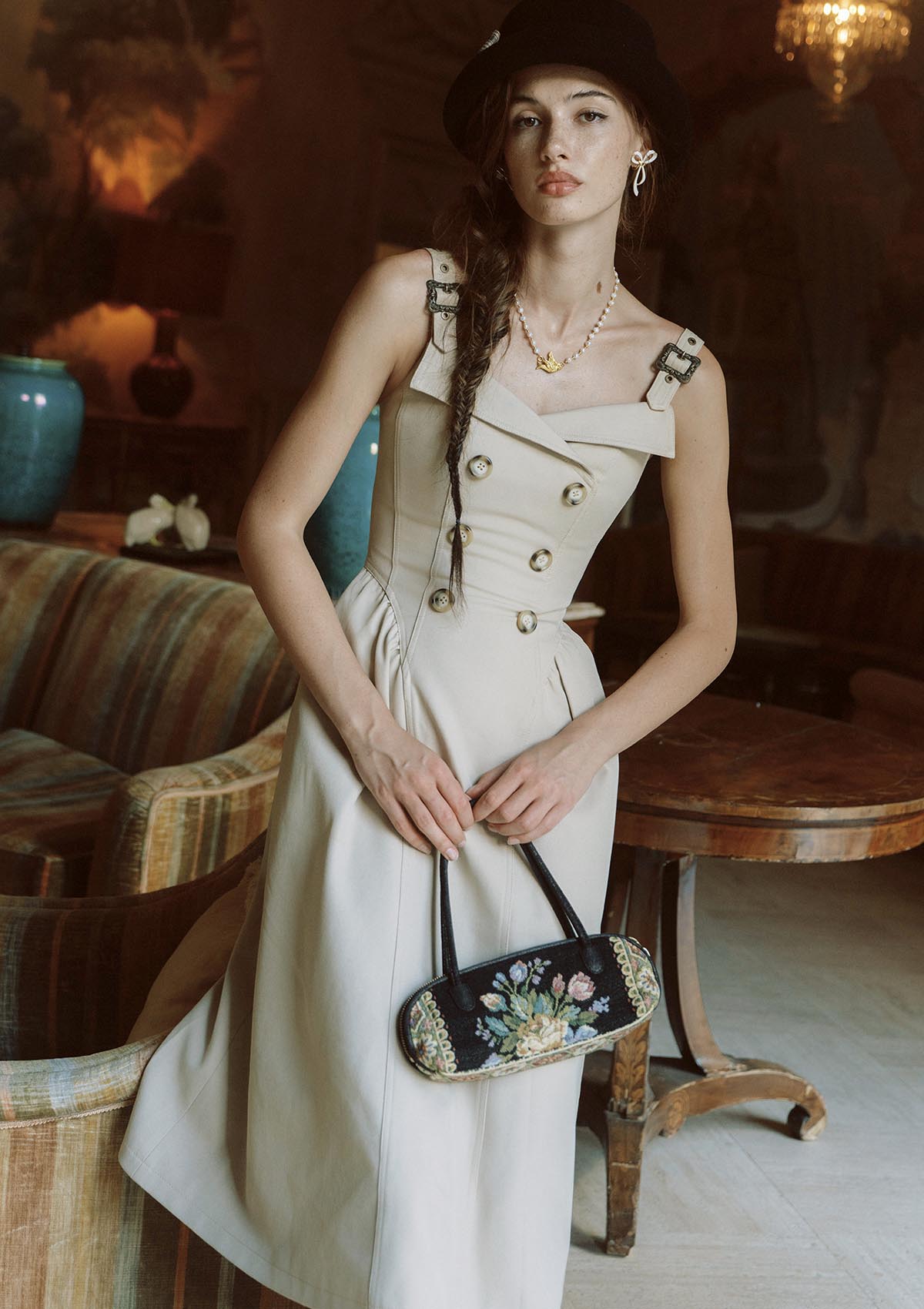 Cream Tea Trench Dress