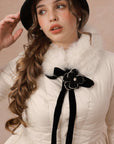 Curve&Plus Snow White Rose Puffer Down Jacket