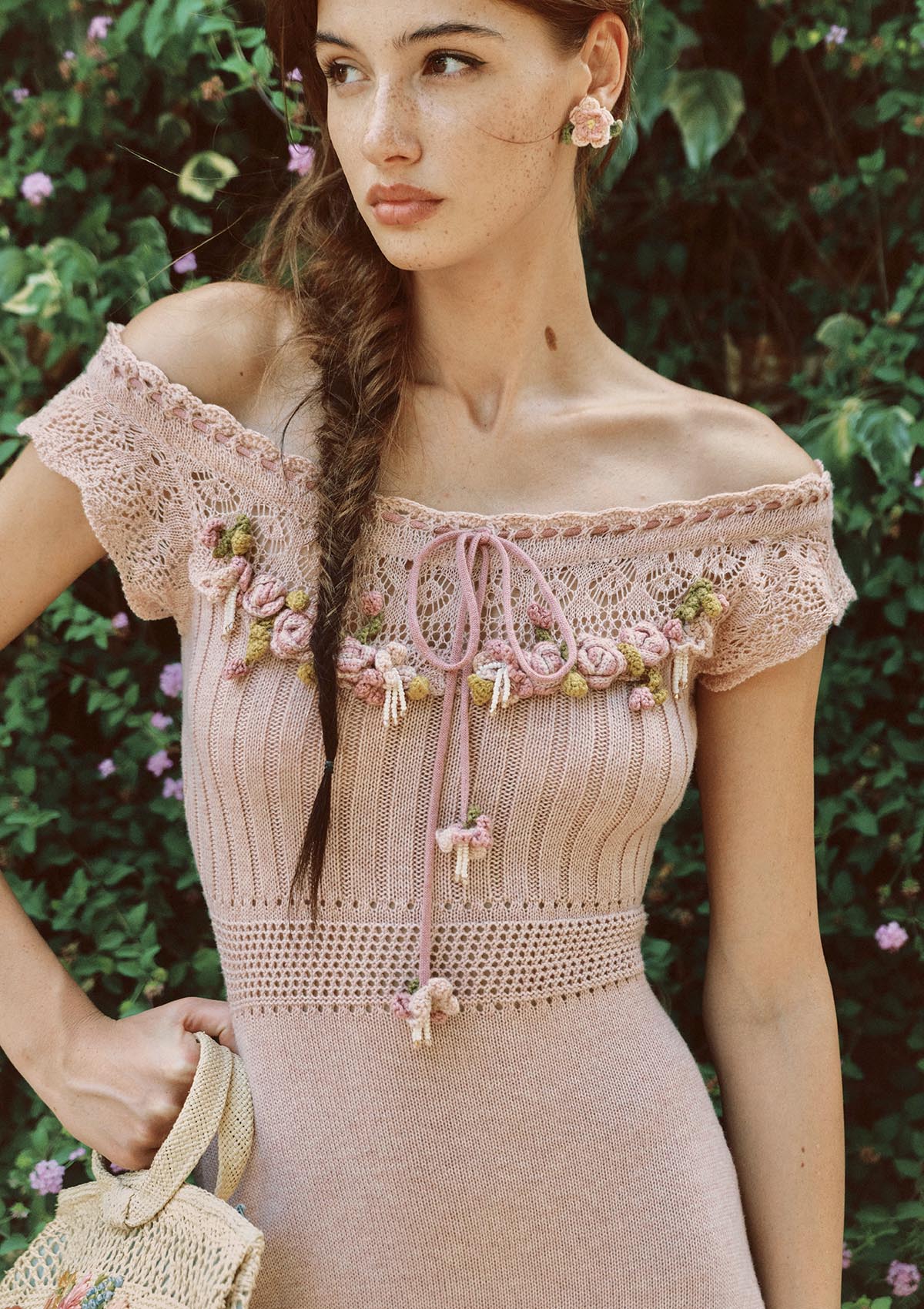Dewdrop Rose Knit Dress