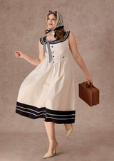 Curve&Plus Sailor Love Letter Dress（Navy）