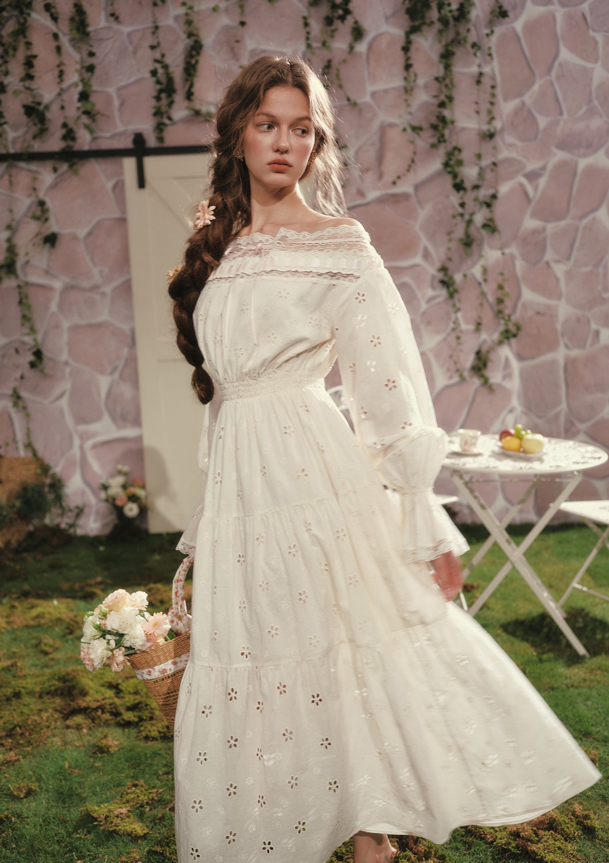 white christmas dresses White Camellia Dress In-Stock / M