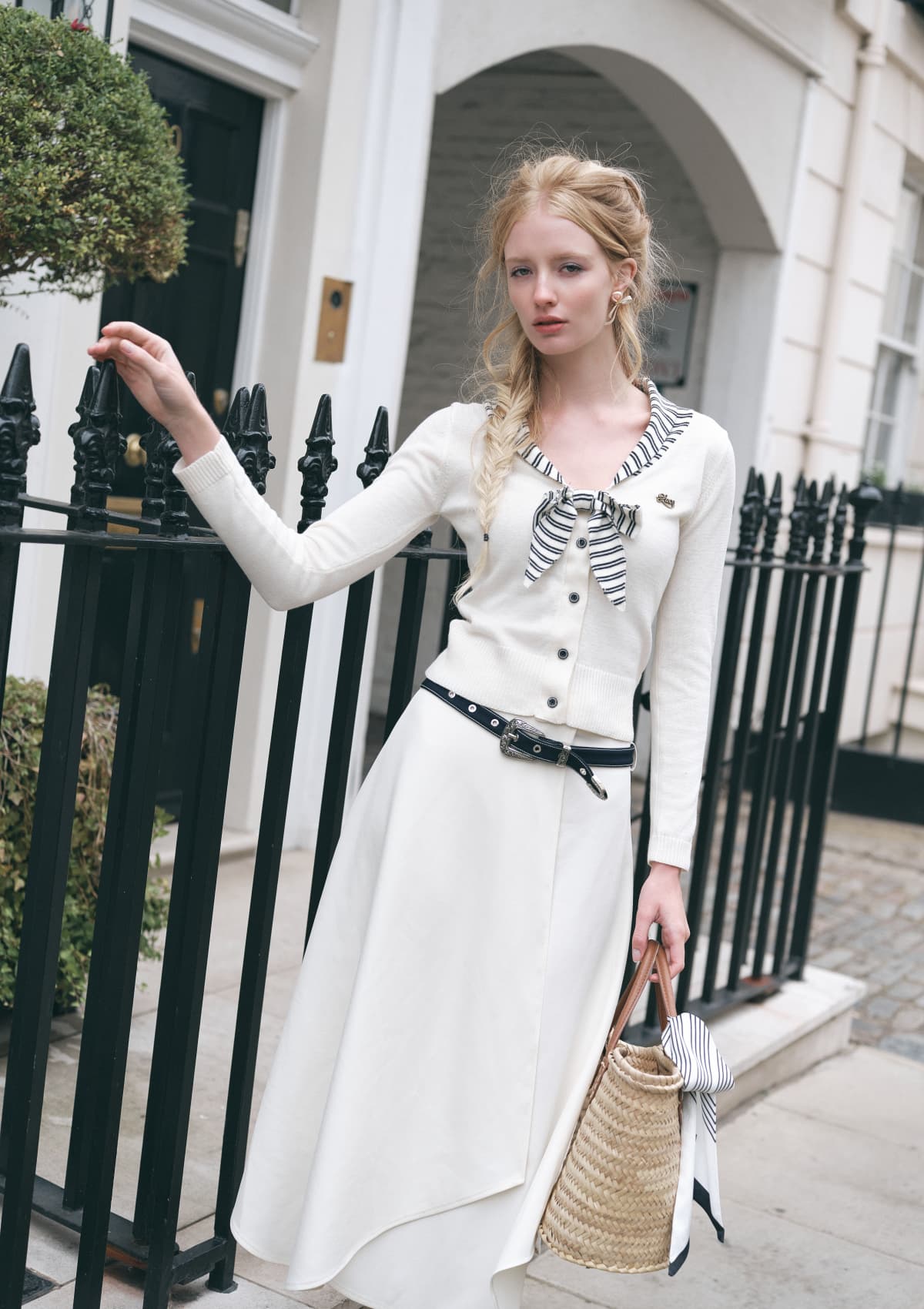 Lundenwic Love Letter Striped Wool Sweater