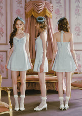 Blue Gingham Sweetheart Dress