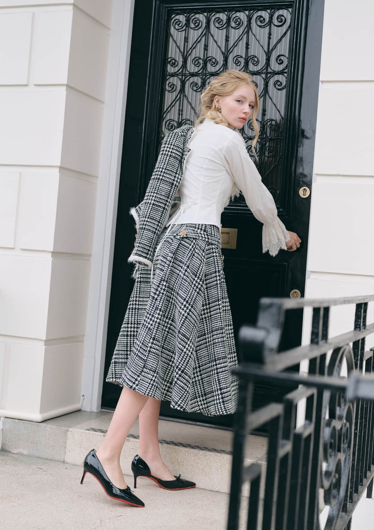 Lundenwic Plaid Tale A-Line Blouse