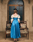 Back view of Sapphire Chiffon white sheer blouse with relaxed fit