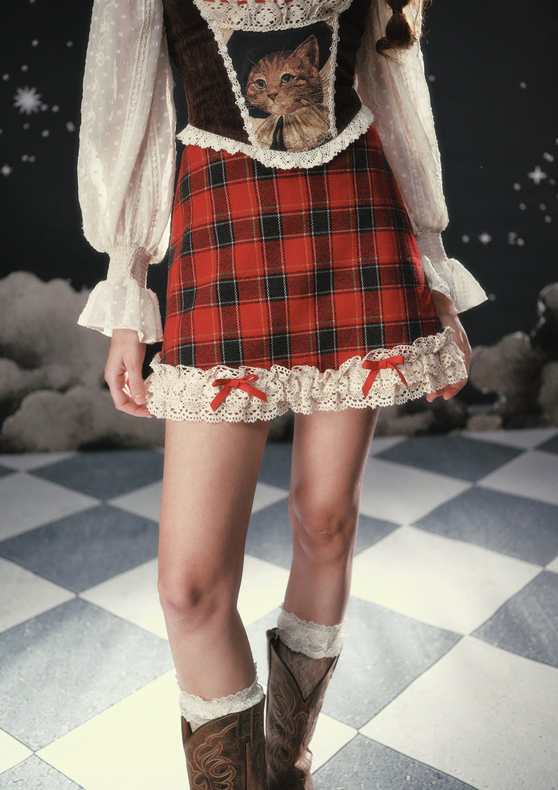 Puppet Cat Noel Skirt