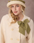 Curve&Plus Sunlit Daisy Wool Coat (White)