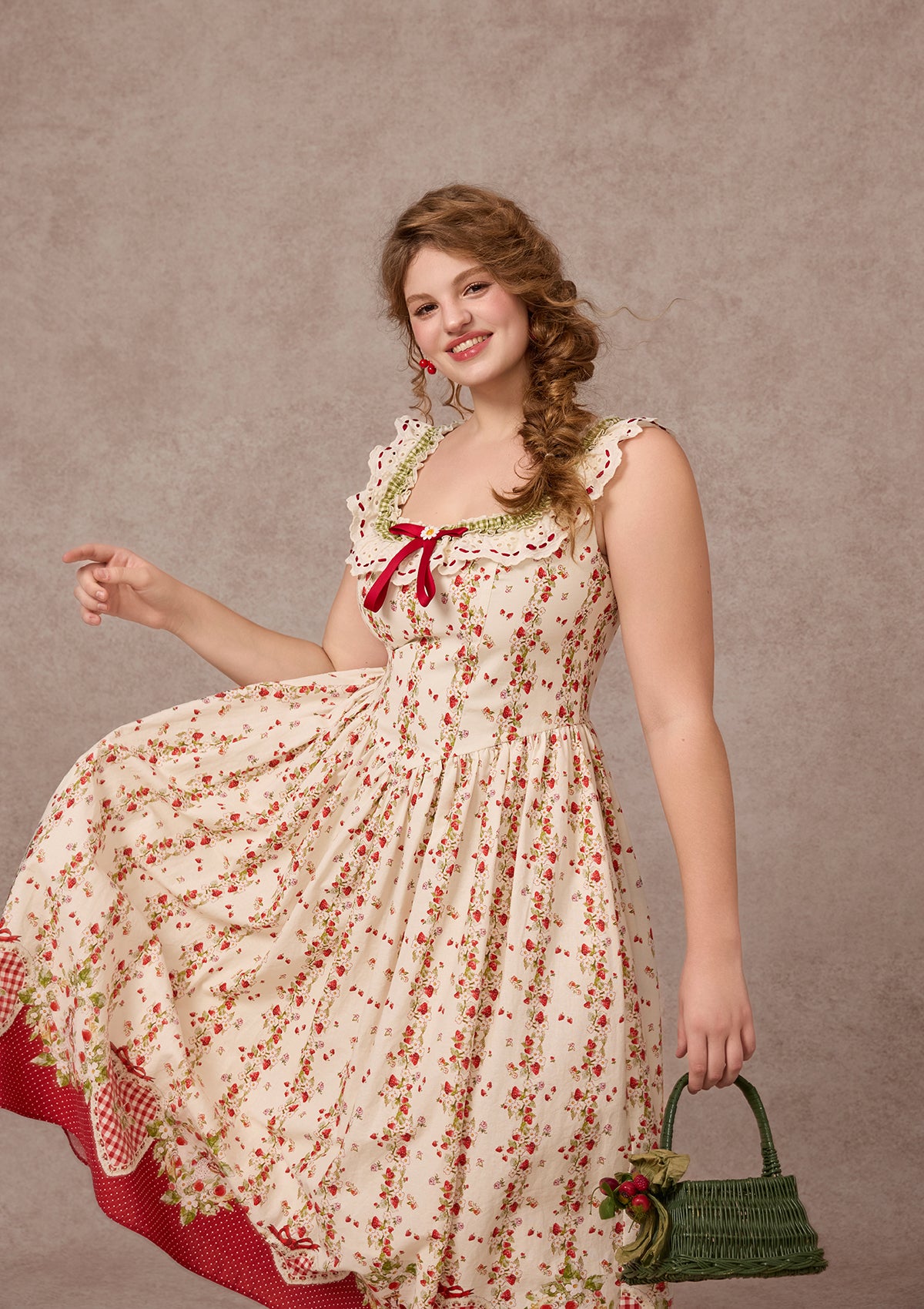 Curve&amp;Plus Wildberry Picnic Dress