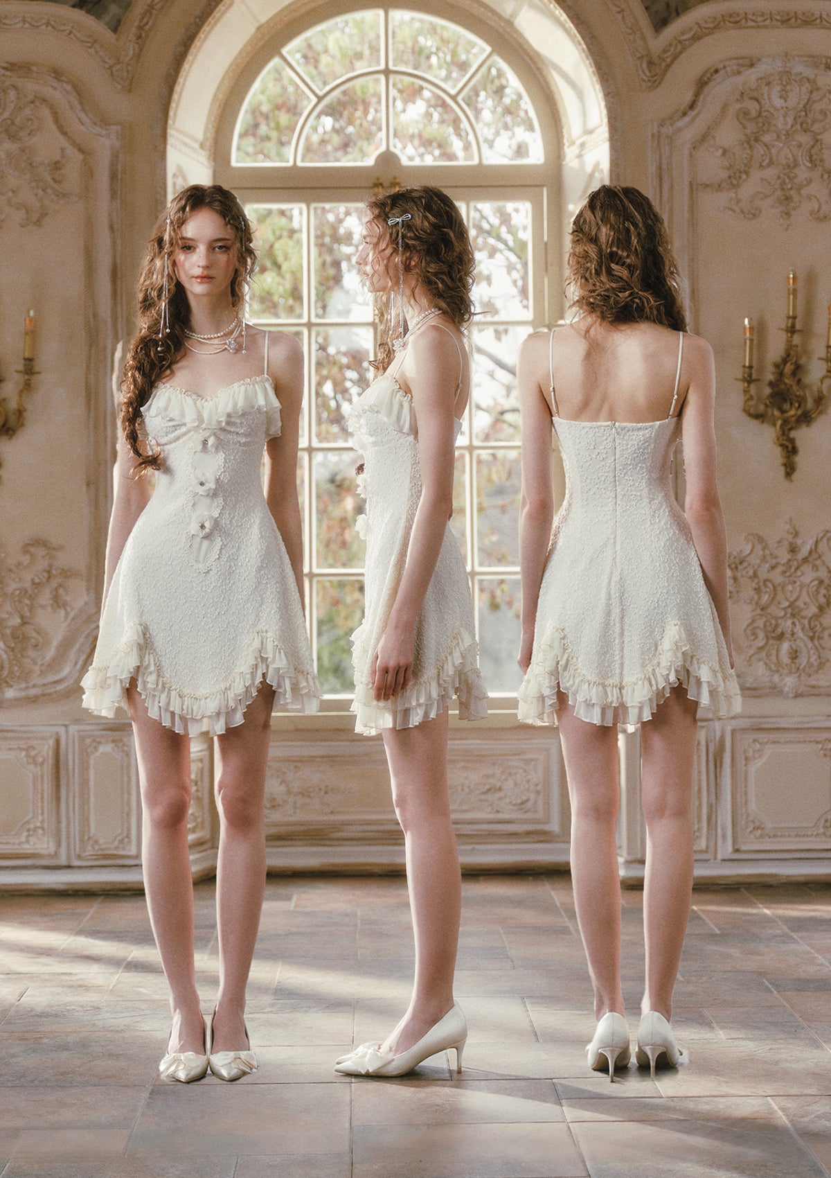 Misty Cloud Blooms Dress