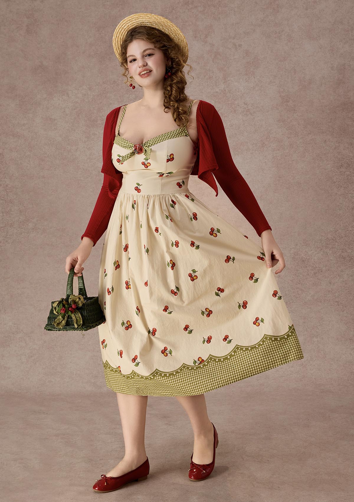 Curve&Plus Wild Cherry Dress（Long）
