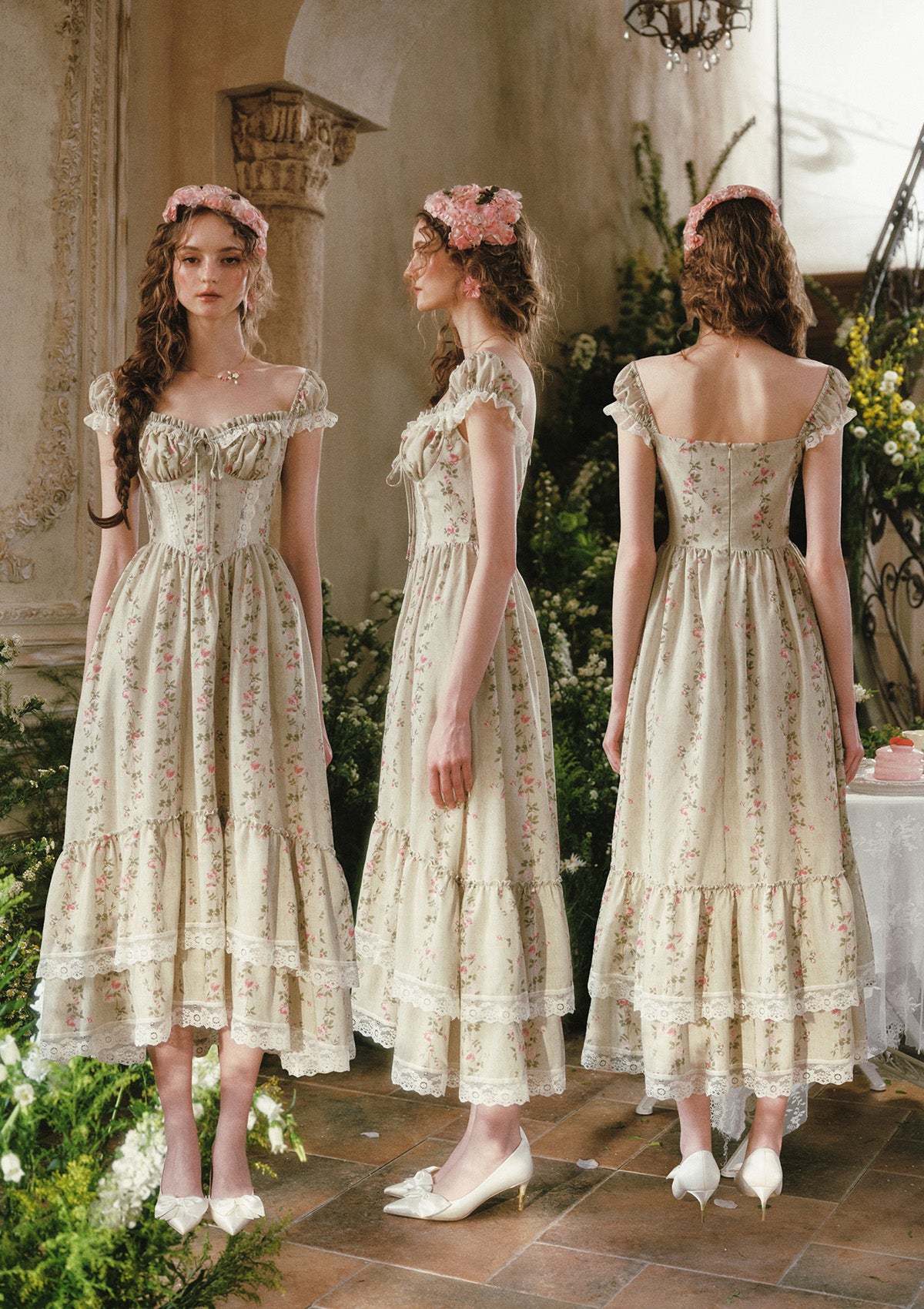 Meadow Vine Corset Dress (Long) Pre order / L