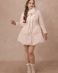 Curve&Plus Powder Snow Rose Puffy Down Jacket  (pink)