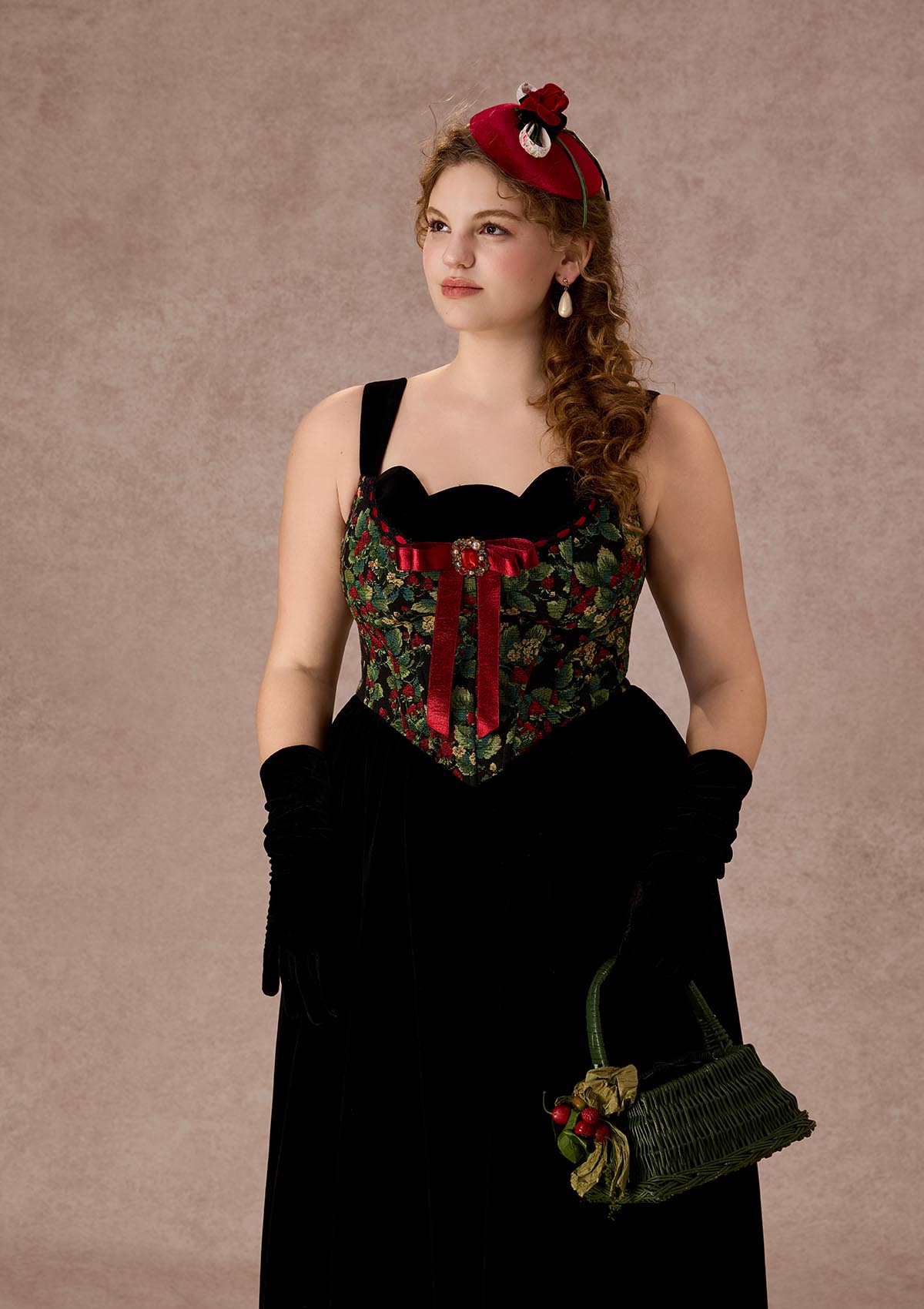 Curve&Plus Smoked Berries Corset Dress