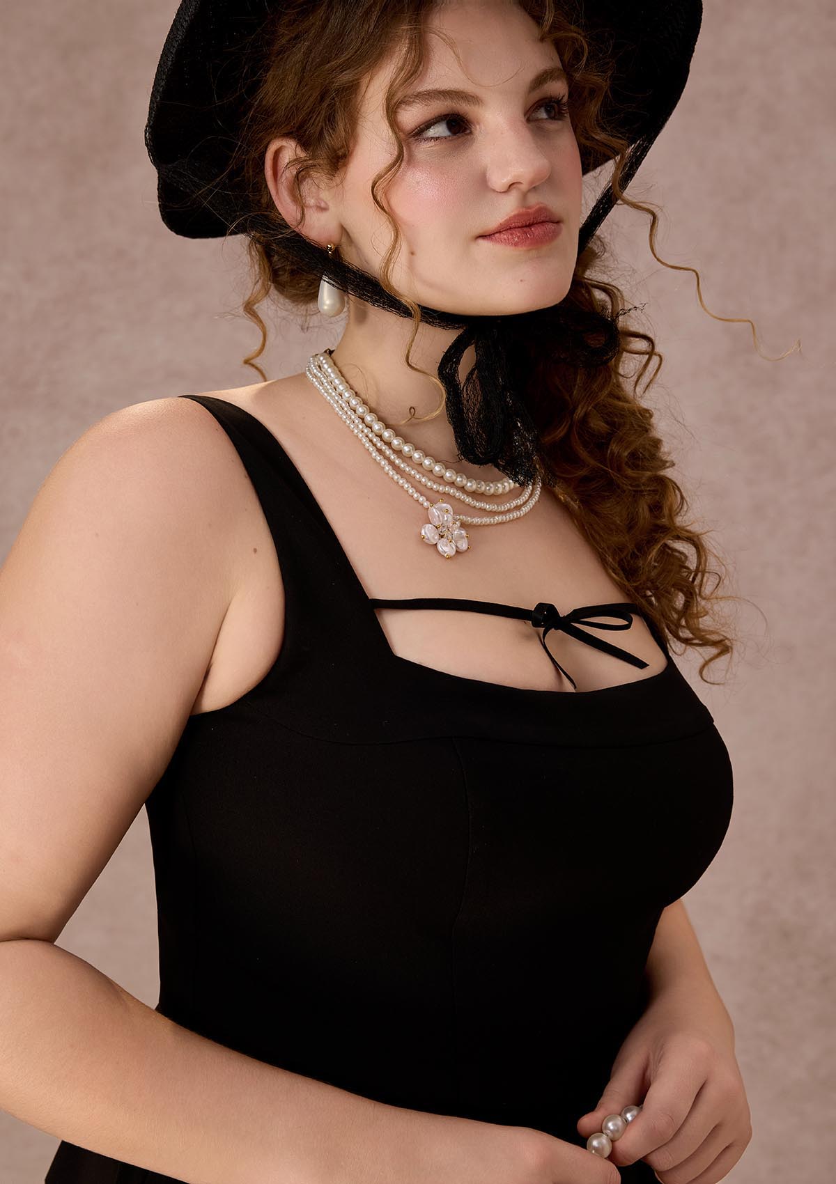 Curve&Plus Beyond Campus Black Dress(Long)