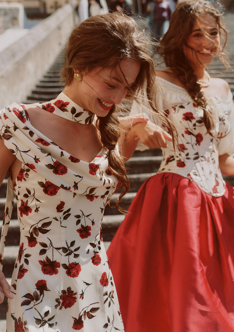 betty red dress Girl In Mind Betty Asymmetric Red Midi Dress  Love My Apparel