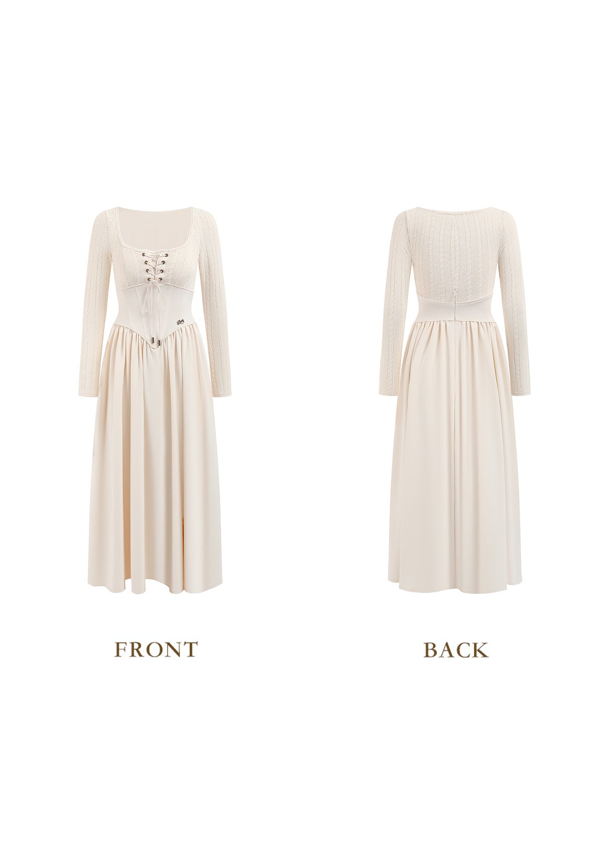 Courtyard Rendezvous Knit Dress (White)
