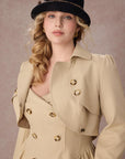 Curve&Plus Cream Tea Trench Coat