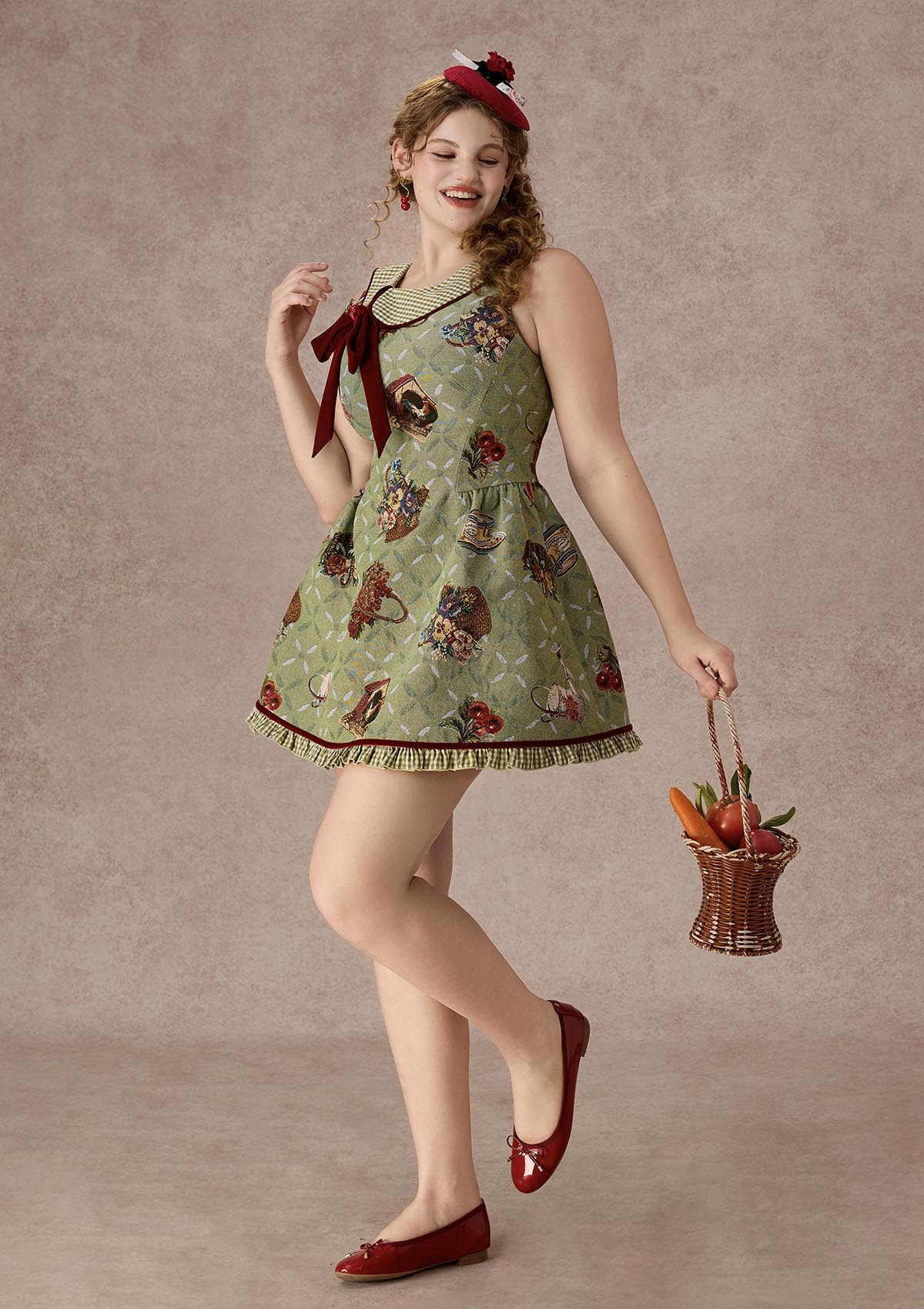 Curve&Plus Berry Basket Dress
