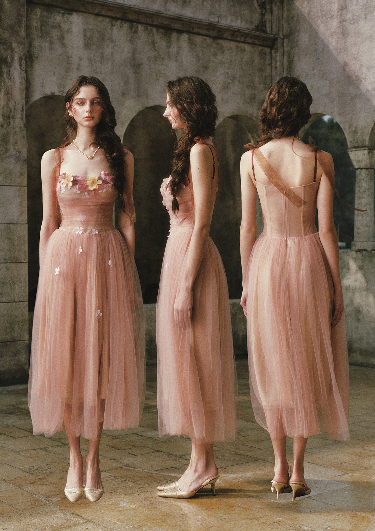 Fluttering Ribbon Dance Corset Dress In Stock / XS