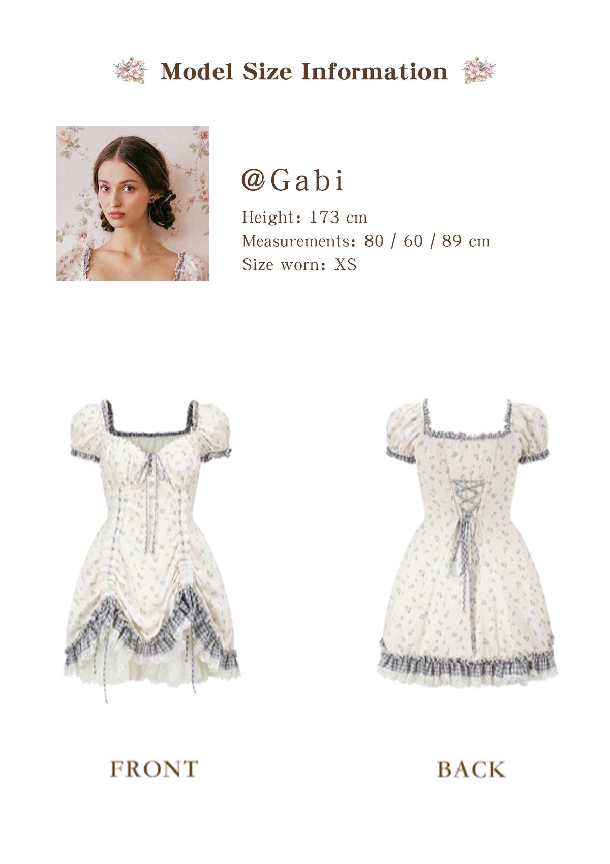 Lacemade Peter Rabbit Dollhouse Dress - Front and back corset mini dress