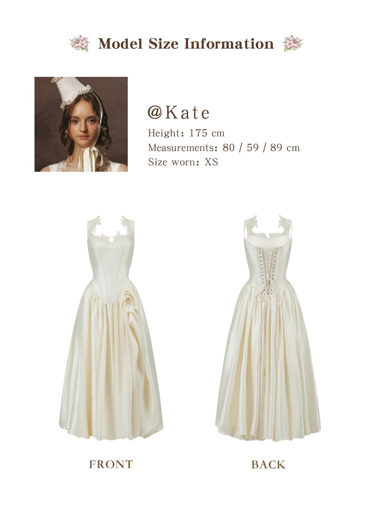Lacemade White Satin Corset Dress - Royalcore Civil Wedding Style